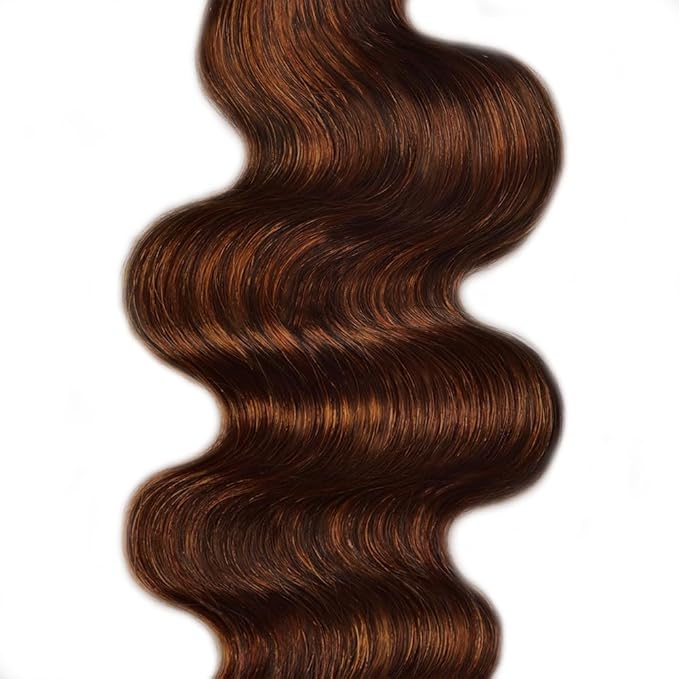 1B/30 Human Hair Bundles 30 32 34 Inch Highlight Body Wave Brazilian Remy Hair Extensions Silky Soft 3 Bundles Light Brown Hair Weave Unprocessed