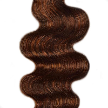 1B/30 Human Hair Bundles 30 32 34 Inch Highlight Body Wave Brazilian Remy Hair Extensions Silky Soft 3 Bundles Light Brown Hair Weave Unprocessed