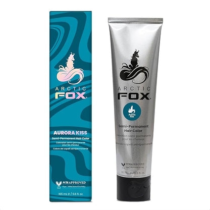 Arctic Fox Semi-Permanent Hair Dye, Aurora Kiss Blue, Vegan & Cruelty-Free, Ammonia-Free, Conditioning Formula, Vibrant Color for All Hair Types, 5.6 Fl Oz (Pack of 2)