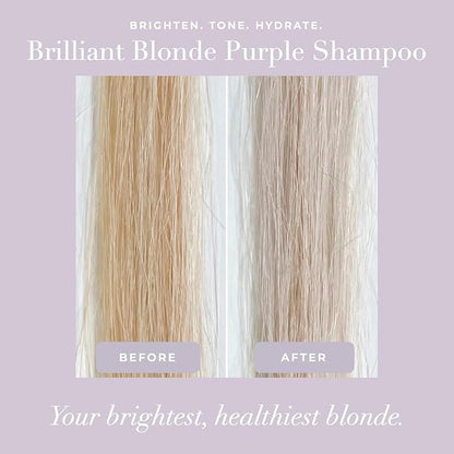 Goldie Locks Purple Shampoo & Hydrating Conditioner Set - Neutralizes Brass, Restores Hydration - Sulfate-Free, Paraben-Free, Protein-Free - Color & Extension Safe - 2 x 8.45 fl oz(Packaging May Vary)