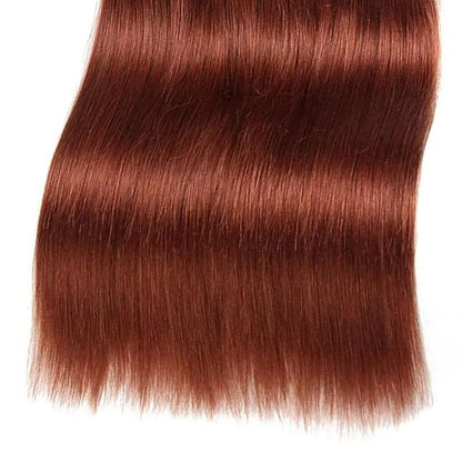 Red Brown Straight Bundles Color 33 Straight Bundles 8a Grade Brazilian Human Hair Wet and Wavy Soft Silky for Black Women 8 10 12 Inch