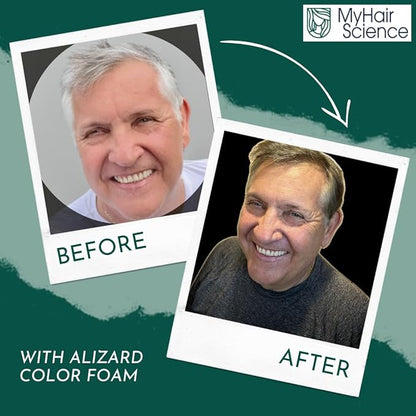 Alizard Natural Hair Color for Gray Hair | Gradual De-Graying Shampoo | Hydrolyzed Collagen & Allatonin | Not Hair Dye - Color Activation | Grey Hair Touch Up | Men & Women | Instant Results - Brown