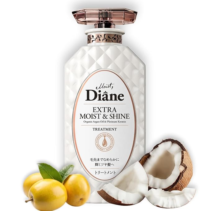 Moist Diane Deep Conditioner for Dry Damaged Hair & Color Treated Hair, Keratin Hair Treatment for Women & Men by Argan Oil & Collagen from Japan, Paraben& Sulfate Free, 15.2 Fl Oz EXTRA MOIST & SHINE