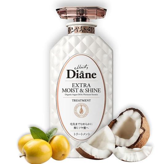 Moist Diane Deep Conditioner for Dry Damaged Hair & Color Treated Hair, Keratin Hair Treatment for Women & Men by Argan Oil & Collagen from Japan, Paraben& Sulfate Free, 15.2 Fl Oz EXTRA MOIST & SHINE
