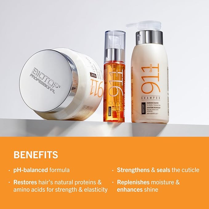 Biotop Professional 911 Quinoa All In One - Spray Leave-In Conditioner - Heat Protectant & Hair Repair Treatment for Damaged Hair - Safe for Color Treated Hair (5.07 oz/150ml)