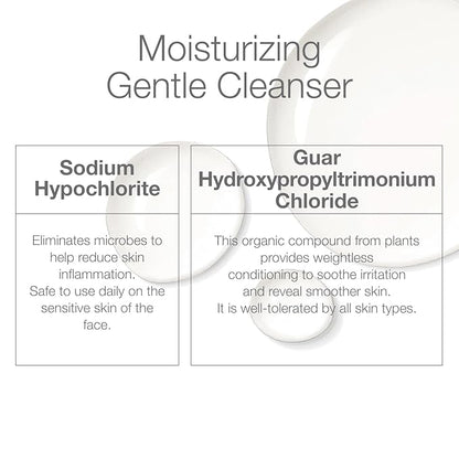 CLn® Facial Cleanser - Hydrating Facial Cleanser with Glycerin, For Skin Prone to Dryness, Eczema, Redness, Irritation & Acne Sensitivity, Fragrance-Free & Paraben-Free, 3.4 fl. oz.