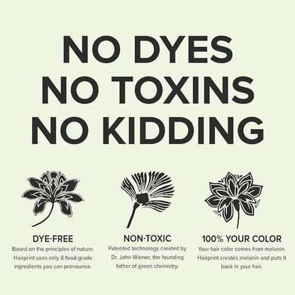 Hairprint True Color Restorer Plus in Brown | Enhanced Gray Coverage with Extra Restore Application | Dye-Free and Non-Toxic | Replenishes Natural Pigment | Patented Technology by Dr. John Warner