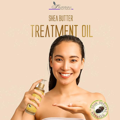 Hair Oil with Shea Butter for Frizzy, Dry & Damaged Hair, Hydrating Keratin Treatment Oil, 1.69oz/50ml