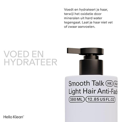 Smooth Talk Light Hair Anti-Fading Conditioner - Hydrates & Repairs to Reverse Damage Caused by Hard Water - Prevent Color Fade & Protect Against Yellow Tones - With UV Protection