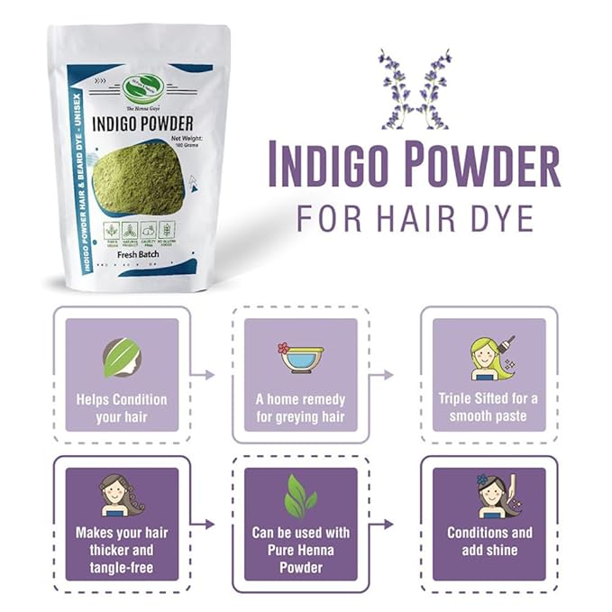 400 Grams INDIGO POWDER For Hair Dye/Color - The Henna Guys