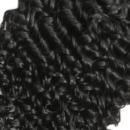 Water Wave Bundles Natural Black Human Hair Bundles 12 14 16 Inch Brazilian Grade 8A Virgin Remy Hair Extensions Double Weft Color 1B Hair Weave
