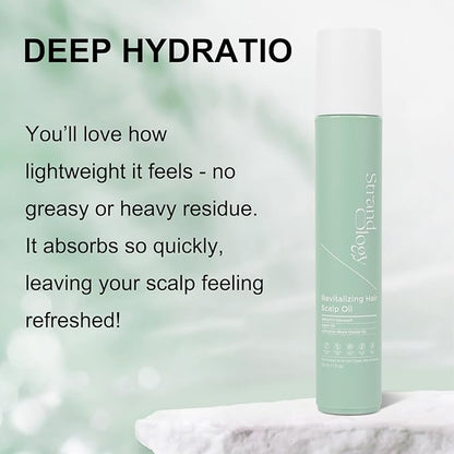 Revitalizing Scalp Oil Roll On, Organic Hair Oil for Women & Men - Nourishing Hair & Scalp Treαtment for All Hair Types 1 fl oz