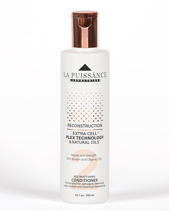 LA PUISSANCE Extra Cell Plex Conditioner Step 2 - Intense Hydration & Repair for Damaged Hair - Ideal for Color-Treated, Bleached & Chemically-Treated Hair - 10.1 fl oz for Home and Salon Use