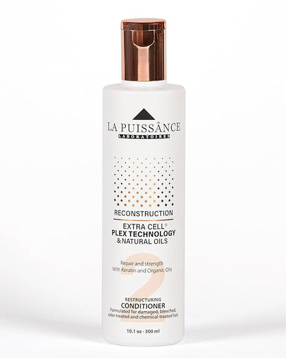 LA PUISSANCE Extra Cell Plex Conditioner Step 2 - Intense Hydration & Repair for Damaged Hair - Ideal for Color-Treated, Bleached & Chemically-Treated Hair - 10.1 fl oz for Home and Salon Use