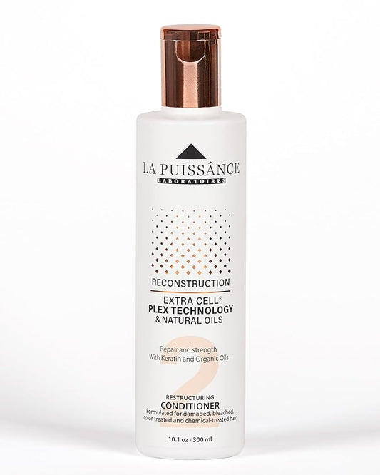 LA PUISSANCE Extra Cell Plex Conditioner Step 2 - Intense Hydration & Repair for Damaged Hair - Ideal for Color-Treated, Bleached & Chemically-Treated Hair - 10.1 fl oz for Home and Salon Use