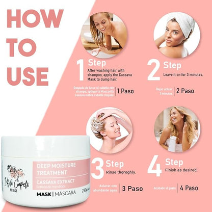 Ravenna B-tox Repair Kit - Hair B-tox Treatment & Argan Oil Mask 44 Fluid Ounces - Formaldehyde-Free, Anti-Frizz, Volume Reduction
