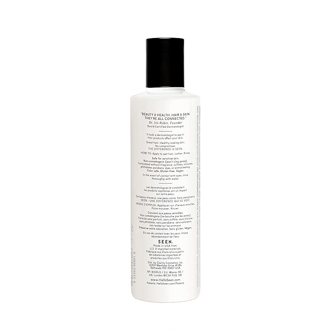 SEEN Shampoo & Conditioner Bundle, Fragrance-Free - Non-Comedogenic & Sulfate-Free Hair Care - Dermatologist-Developed, Safe for Sensitive, Eczema & Acne-Prone Skin