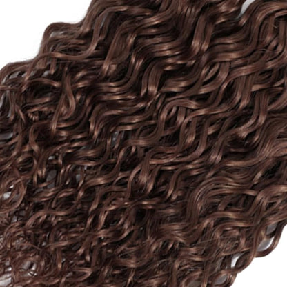 #4 Brown Bundles Human Hair Curly Bundles 22 24 Inch Human Hair Weave 2 Bundle 10A Unprocessed Brazilian Virgin Hair Chocolate Kinky Curly Bundle Human Hair Extensions