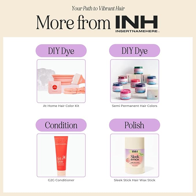 INH Semi Permanent Hair Color | Color Depositing Conditioner, Aquamarine Hair Dye | No Bleach No Peroxide Temporary Blue Green Tint for Women, Men | Vegan, Ammonia Free, Sulfate Free, Ready to Use 6oz