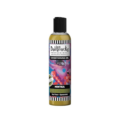 Dollylocks Conditioning Oil – Plant-Based & Residue-Free Moisturizing Scalp & Dreadlock Oil, pH Balanced,Vegan (Mintea Scent, 4oz)