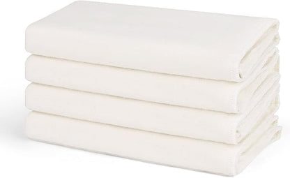 4Pcs Cotton Flannel for Castor Oil Pack, Less Mess Made of Unbleached Organic Cotton Flannel Reusable Soothing Heat Compress for Liver, Abdomen, Joints, Highly Absorbent Soft Feel Like Nightgown