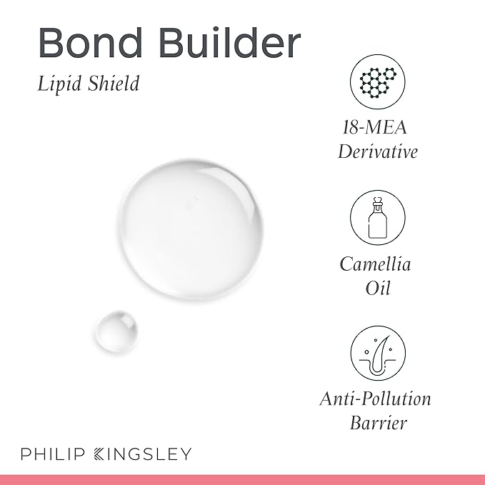 PHILIP KINGSLEY | Bond Builder Lipid Shield | Restorative Hair Oil Treatment for Dry and Damaged Hair | Heat Protectant Hair Moisturizer that Replenishes Dry and Damaged Hair | 1.01oz