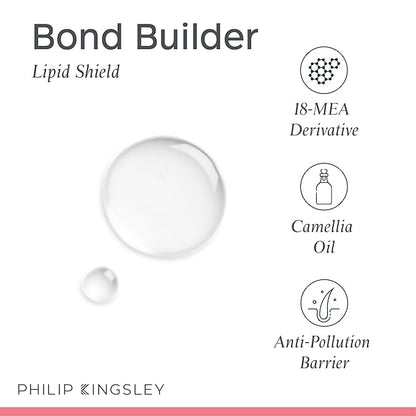 PHILIP KINGSLEY | Bond Builder Lipid Shield | Restorative Hair Oil Treatment for Dry and Damaged Hair | Heat Protectant Hair Moisturizer that Replenishes Dry and Damaged Hair | 1.01oz