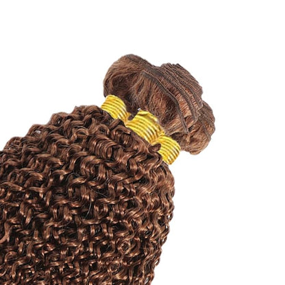 28 30 32 Inch Color #30 Human Hair Bundles Light Brown Water Wave Bundle Niegmeag Double Weft Peruvian Virgin Light Brown Wet and Wavy Bundle