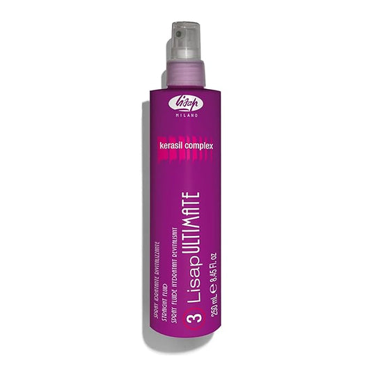 Lisap Heat Protectant for Hair, Ultimate Straight Fluid Hair Spray, Anti Frizz Hair Products, Thermal Protection Hydrating, Strengthening, Straightening & Styling Spray, For All Hair Types, 8.45 fl oz