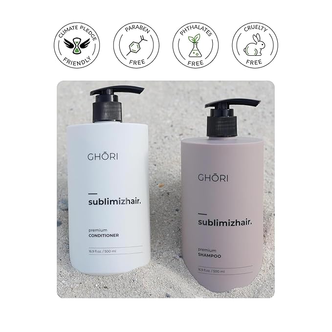 Sublimizhair Herbal Premium Shampoo & Conditioner for Silky Smooth Hair | Detangles, Strengthens Damaged Strands | Deep Hydration & Frizz Control, Nourishing | Sulphate-Free, 500ml/16.9 fl oz
