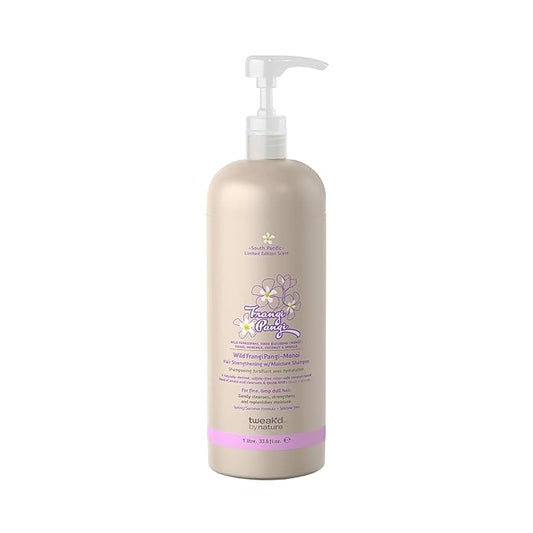 Tweak’d by Nature - Restore Frangi Pangi-Monoi Hair Strengthening Shampoo for Fine Hair, Cleansing with Coconut, Monoi Oil and Wild Frangipani for Softness and Shine, Sulfate Free (33.8 ounces)