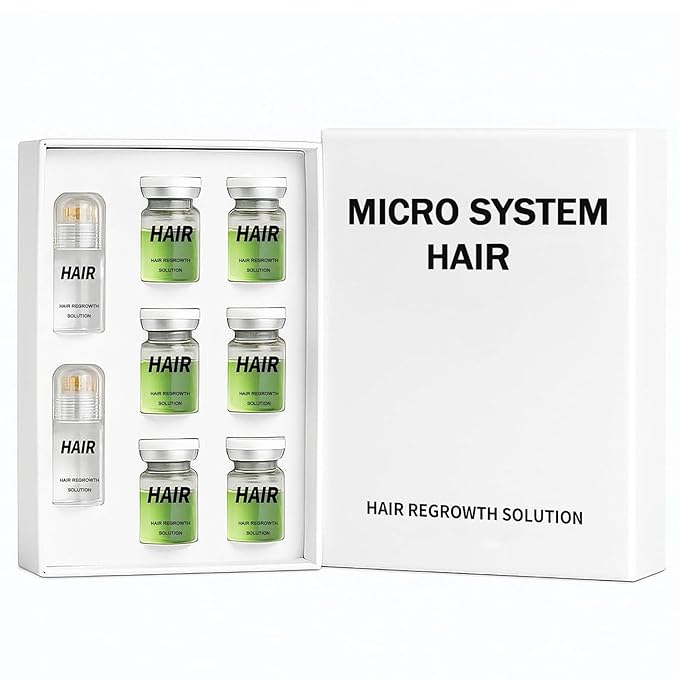 Hair Regrowth System – Advanced Hair Growth Treatment with Ginseng, Eclipta Prostrata, Peppermint Oil & Ginger Root, Thickening Serum for Men & Women (1)
