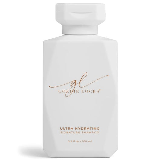 Goldie Locks Travel Size Ultra Hydrating Shampoo – 3.4 Fl Oz – Safe for Hair Extensions & Color-Treated Hair – Moisturizing & Sulfate Free – Maintains Texture & Shine