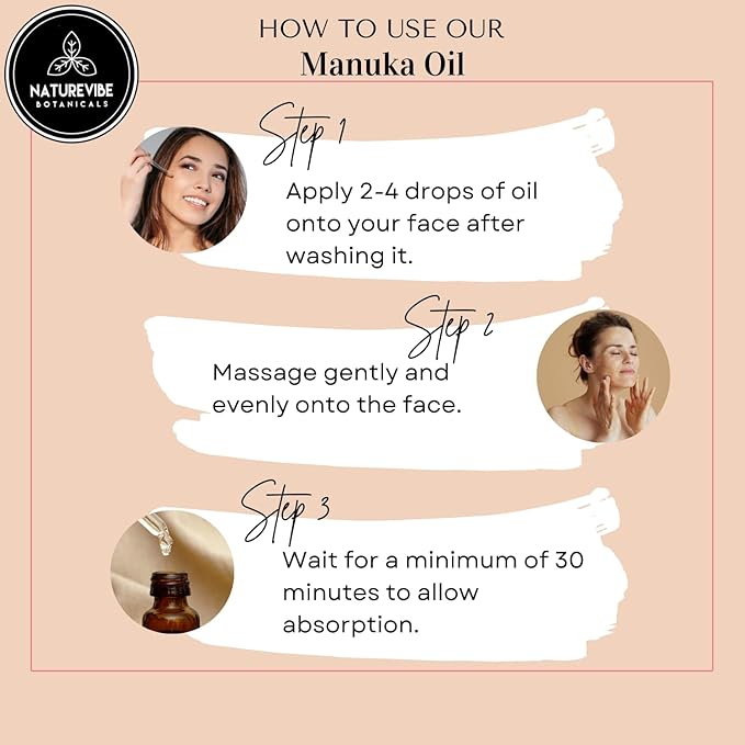 Naturevibe Botanicals Manuka Oil 32 Ounces | 100% Pure and Natural | Great for Skin Care and Hair Care