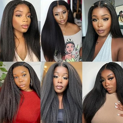 Kinky Straight Bundles Human Hair Color 1B Yaki Straight Bundles Grade 8A Peruvian Virgin Hair 3 Bundles 22 22 22 Inch Yaki Straight Human Hair Bundles Natural Color Yaki Bundles