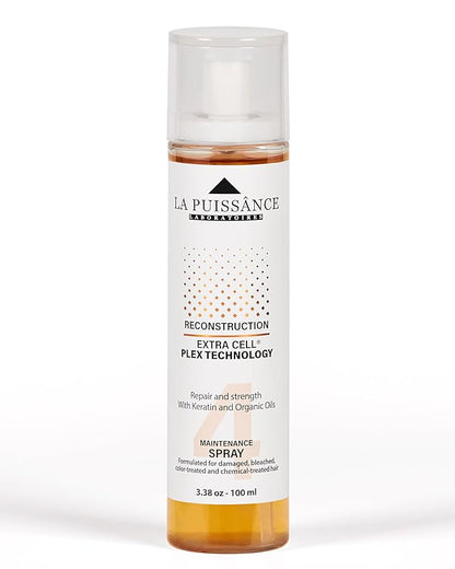 LA PUISSANCE Extra Cell Plex Spray Step 4 - Treatment for Damaged Hair - Repairs & Protects - Ideal for Color-Treated, Bleached & Chemically-Treated Hair | 3.38 fl oz for Home and Salon Use