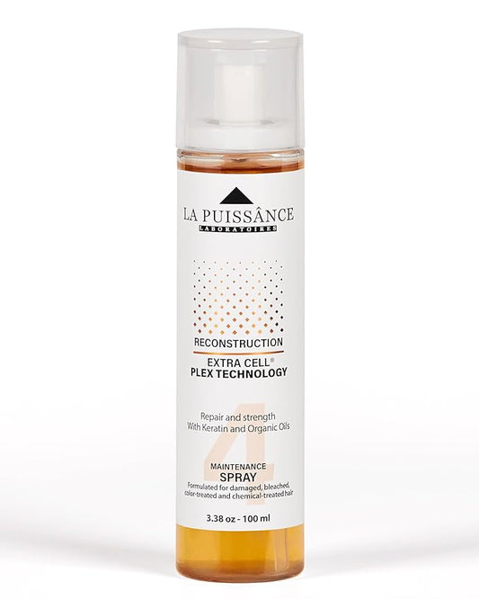 LA PUISSANCE Extra Cell Plex Spray Step 4 - Treatment for Damaged Hair - Repairs & Protects - Ideal for Color-Treated, Bleached & Chemically-Treated Hair | 3.38 fl oz for Home and Salon Use