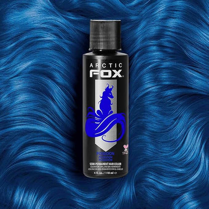 ARCTIC FOX Vegan and Cruelty-Free Semi-Permanent Hair Color Dye (4 Fl Oz, POSEIDON)