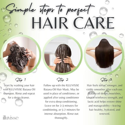 Batana Oil Deep Conditioning Hair Mask - Keratin Infused For Damaged, Dry Hair - Intense Hydration and Repair - Organic Batana Oil for Hair Growth - 500mL