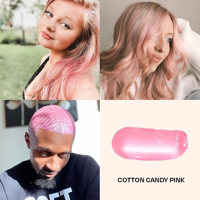 Overtone Color Depositing Semi-Permanent Hair Dye Conditioner - 8 oz For Natural & Color-Treated Hair, Moisturizing Shea Butter & Coconut Oil - Vegan & Cruelty-Free, Pastel Pink is now Cotton Candy