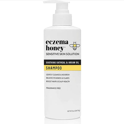 ECZEMA HONEY Nourishing Shampoo - Helps with Psoriasis, Dermatitis, & Flaking - Daily Dandruff Shampoo & Scalp Care - Itchy Scalp Treatment for Men, Women & Kids (8 Oz)