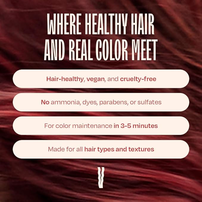 Overtone Daily Color Depositing Conditioner: 8oz Temporary Coloring Conditioner with Shea Butter & Coconut Oil, Refresh Color & Prevent Fading, Vegan & Cruelty-Free, Extreme Red is Ruby Red
