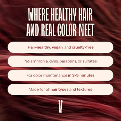 Overtone Daily Color Depositing Conditioner: 8oz Temporary Coloring Conditioner with Shea Butter & Coconut Oil, Refresh Color & Prevent Fading, Vegan & Cruelty-Free, Extreme Red is Ruby Red
