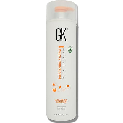 GK HAIR Balancing Shampoo Repairs Dry Damage For Oily Flaky Itchy Scalp Thinning Removes Impurities Deep Cleansing Natural Moisture Keratin Treatment Sulfate Parabem Free All Hair Types - 33.8 Ounce