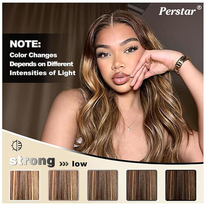 4/27 Body Wave Bundles Honey Blonde Human Hair Bundles Ombre Highlight 24 26 28 30 Inches Silky and Soft Hair Weft Brazilian Virgin Remy Hair Weave Piano Color for Black Women