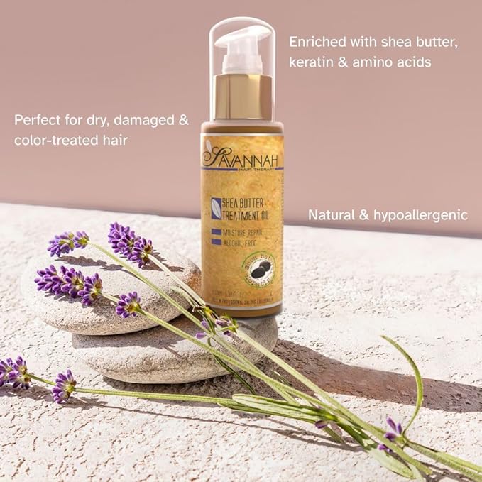 Hair Oil with Shea Butter & Keratin- Restore, Revive, Nourish for Dry, Damaged & Color Treated Hair, 3.38 Fl Oz/100 ml
