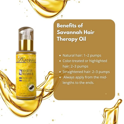 Hair Oil with Shea Butter for Frizzy, Dry & Damaged Hair, Hydrating Keratin Treatment Oil, 1.69oz/50ml