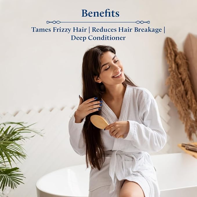 Blue Nectar Anti Frizz Hair Mask for Dry & Frizzy Hair | Enriched with Natural Herbs for Hair Growth (13 herbs, 7 Oz)