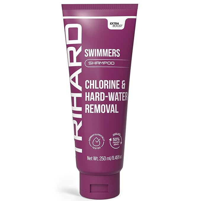 TRIHARD Swim Shampoo | Chlorine & Salt Water Removal for All Swim Lovers | SLS-Free, Color-Safe, Vegan Daily Hair Cleanser