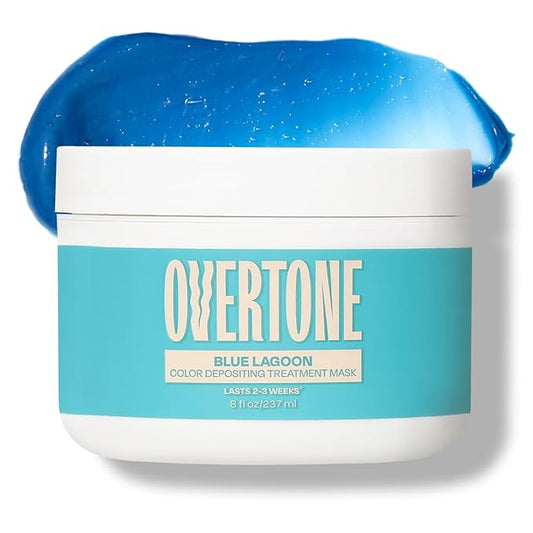 Overtone Color Depositing Semi-Permanent Hair Dye Conditioner - 8 oz For Natural & Color-Treated Hair, Moisturizing Shea Butter & Coconut Oil - Vegan & Cruelty-Free, Extreme Teal